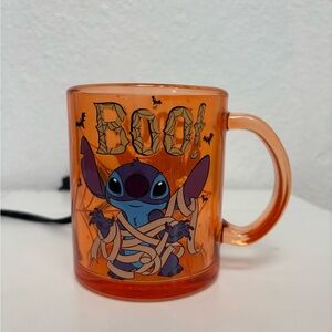 Disney Orange Transparent Glass Mug
